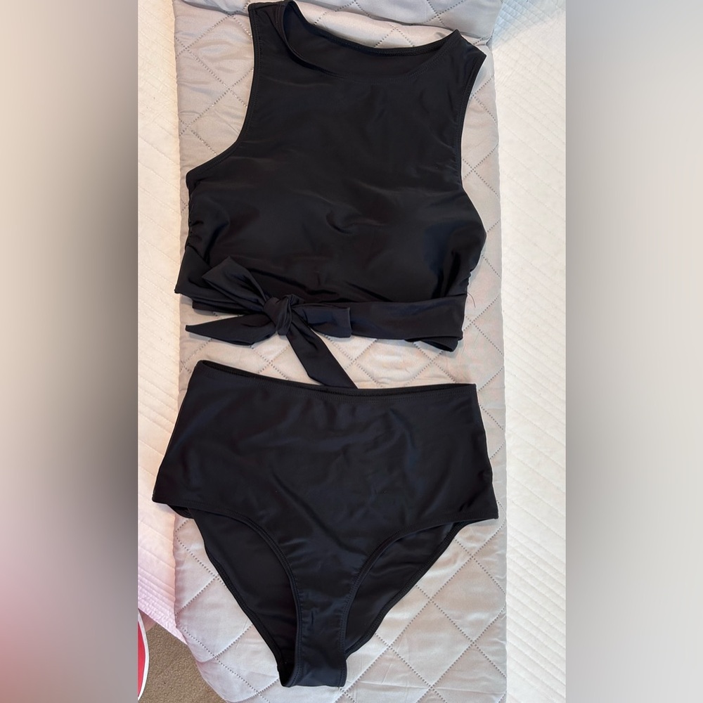 Black Two-Piece high waist Swimsuit